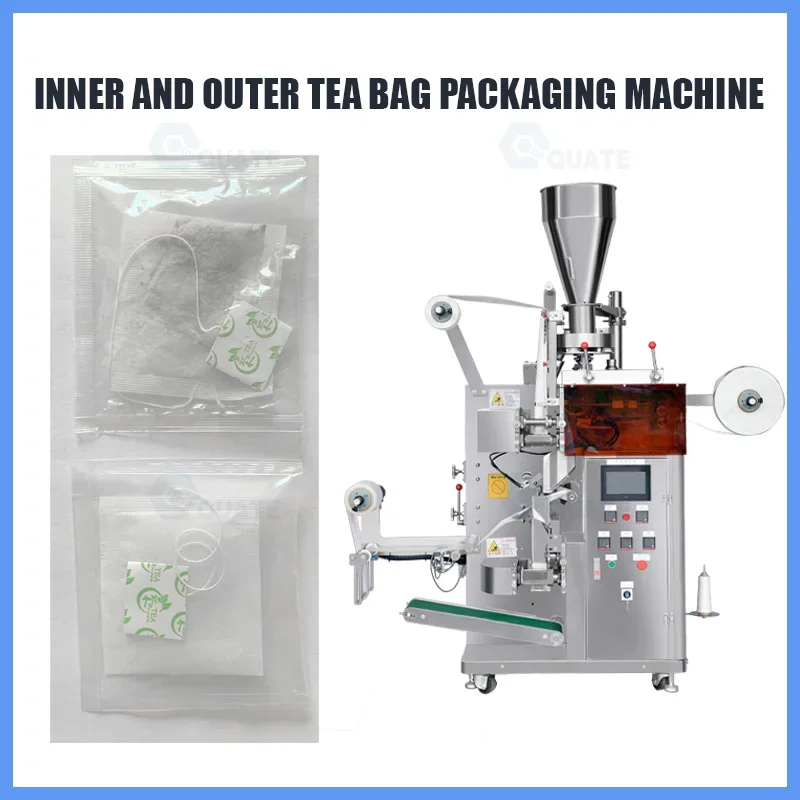 Automatic Inner and Outer Tea Bag Packing Machine with Thread and Tag