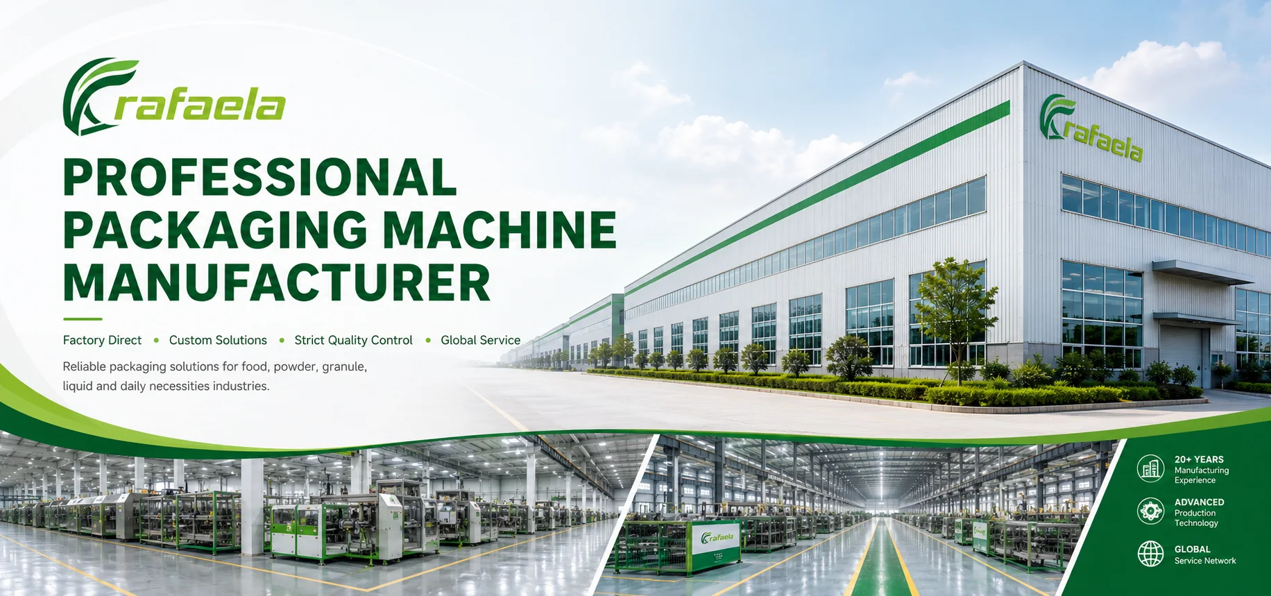 RafaelaPack packaging machine factory and production lines